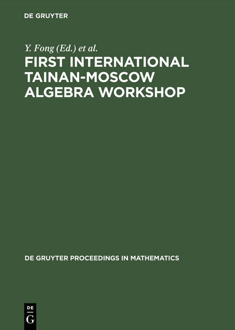First International Tainan-Moscow Algebra Workshop main product photo