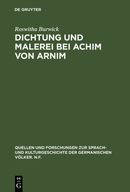 Dichtung und Malerei bei Achim von Arnim main product photo
