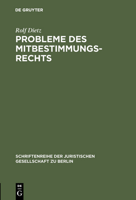 Probleme des Mitbestimmungsrechts main product photo
