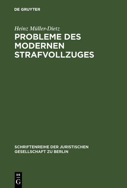 Probleme des modernen Strafvollzuges main product photo