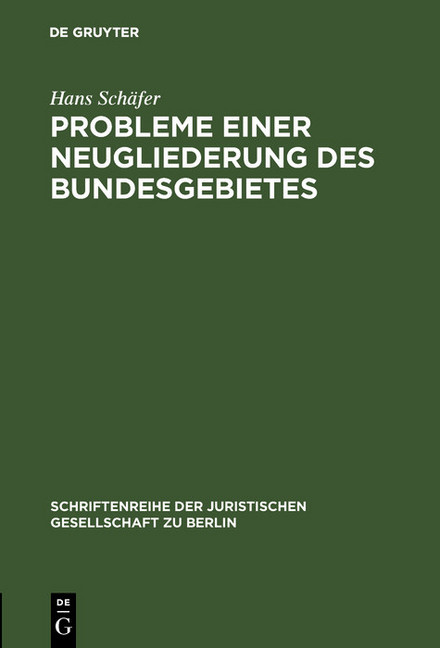 Probleme einer Neugliederung des Bundesgebietes main product photo