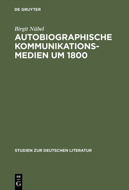 Autobiographische Kommunikationsmedien um 1800 main product photo