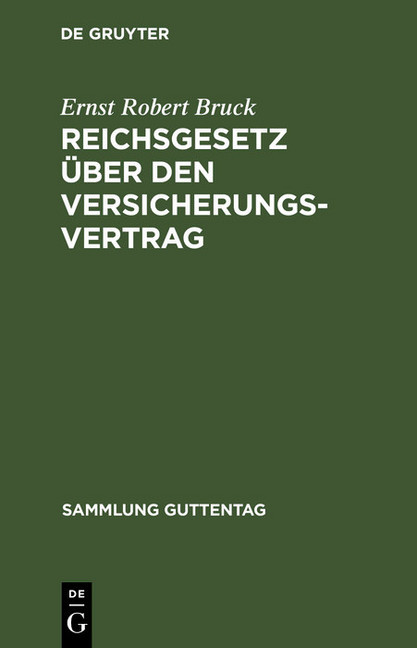 Reichsgesetz über den Versicherungsvertrag main product photo