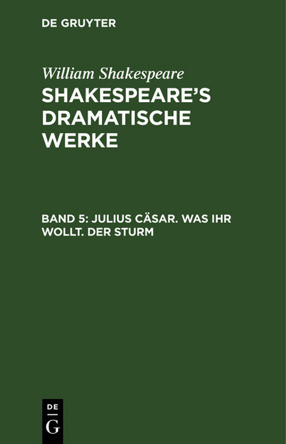 Julius Cäsar. Was ihr wollt. Der Sturm main product photo