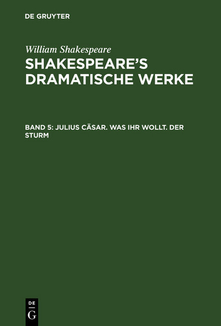Julius Cäsar. Was ihr wollt. Der Sturm main product photo