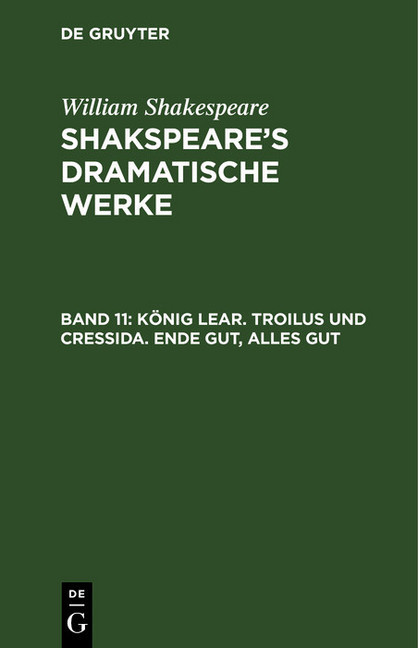 König Lear. Troilus und Cressida. Ende gut, Alles gut main product photo
