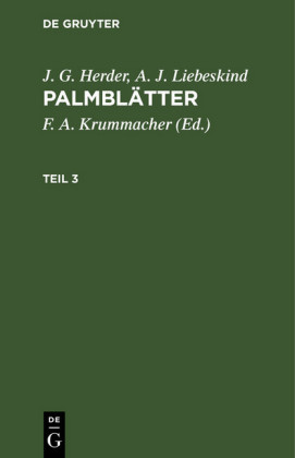 J. G. Herder; A. J. Liebeskind: Palmblätter. Teil 3