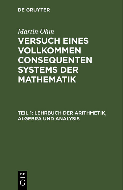Lehrbuch der Arithmetik, Algebra und Analysis main product photo