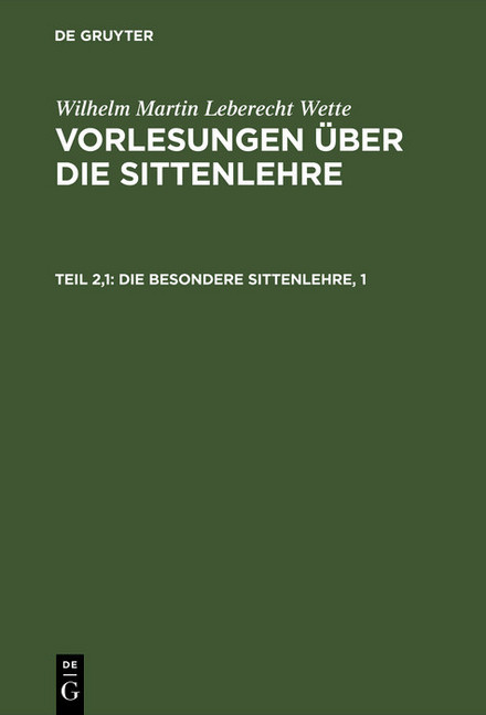 Die besondere Sittenlehre, 1 main product photo