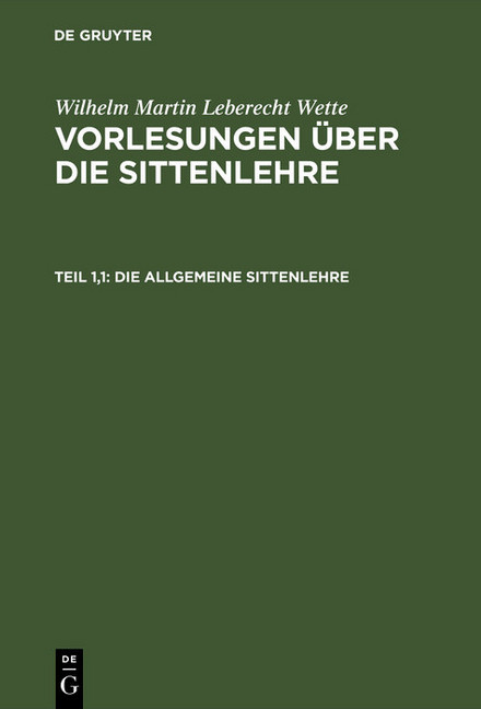 Die allgemeine Sittenlehre main product photo