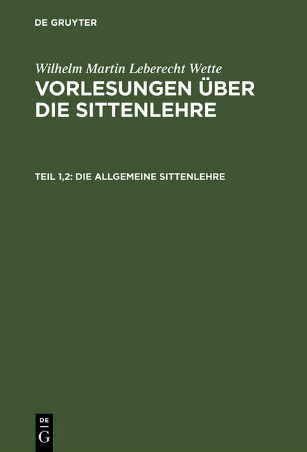 Die allgemeine Sittenlehre main product photo