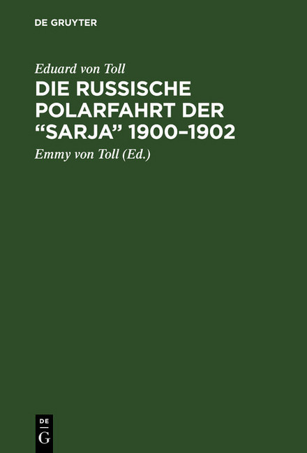 Die russische Polarfahrt der 'Sarja' 1900-1902 main product photo