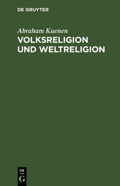Volksreligion und Weltreligion main product photo