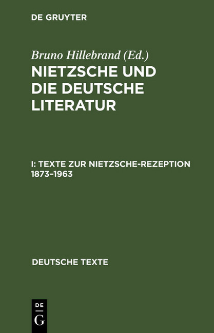 Texte zur Nietzsche-Rezeption 1873-1963 main product photo