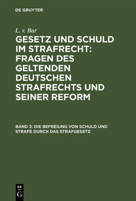 Die Befreiung von Schuld und Strafe durch das Strafgesetz main product photo