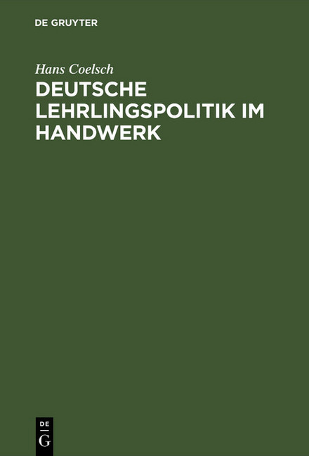 Deutsche Lehrlingspolitik im Handwerk main product photo