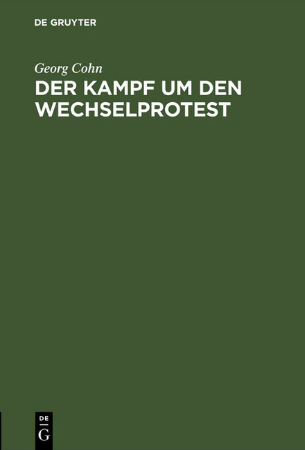 Der Kampf um den Wechselprotest main product photo