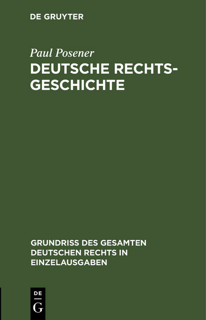 Deutsche Rechtsgeschichte main product photo