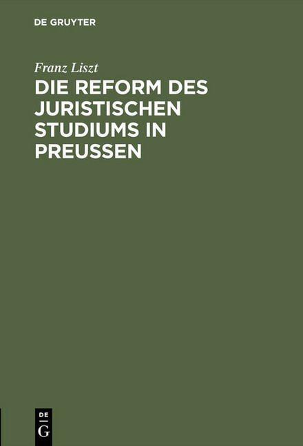 Die Reform des juristischen Studiums in Preussen main product photo