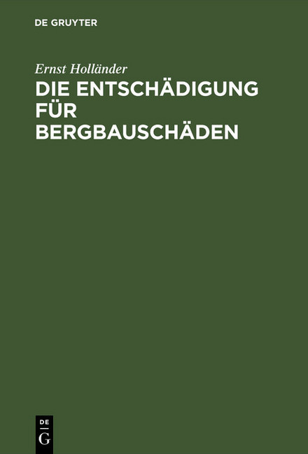 Die Entschädigung für Bergbauschäden main product photo