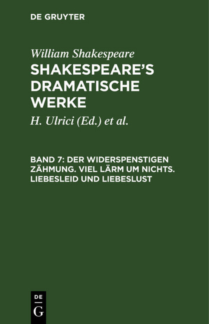 Der Widerspenstigen Zähmung. Viel Lärm um nichts. Liebesleid und Liebeslust main product photo