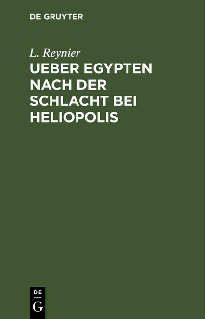 Ueber Egypten nach der Schlacht bei Heliopolis main product photo