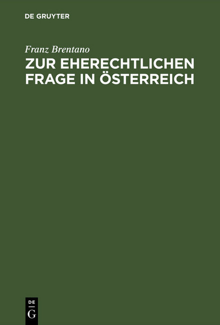 Zur eherechtlichen Frage in Österreich main product photo