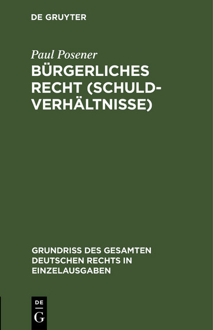 Bürgerliches Recht (Schuldverhältnisse) main product photo