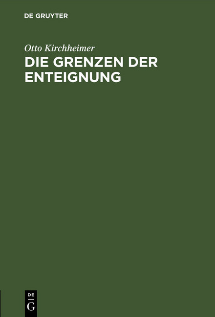 Die Grenzen der Enteignung main product photo