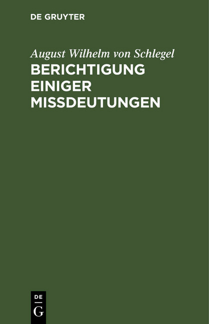 Berichtigung einiger Mißdeutungen main product photo