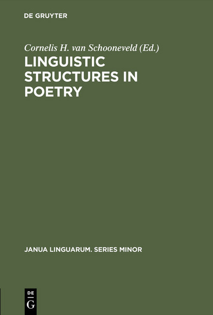 Linguistic Structures in Poetry main product photo