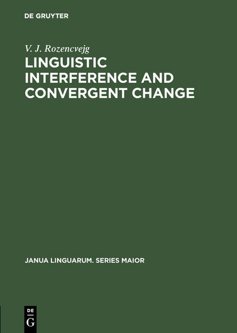Linguistic Interference and Convergent Change main product photo