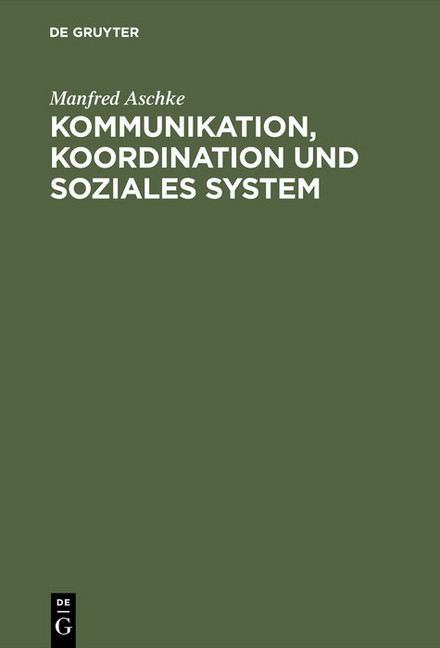 Kommunikation, Koordination und soziales System main product photo
