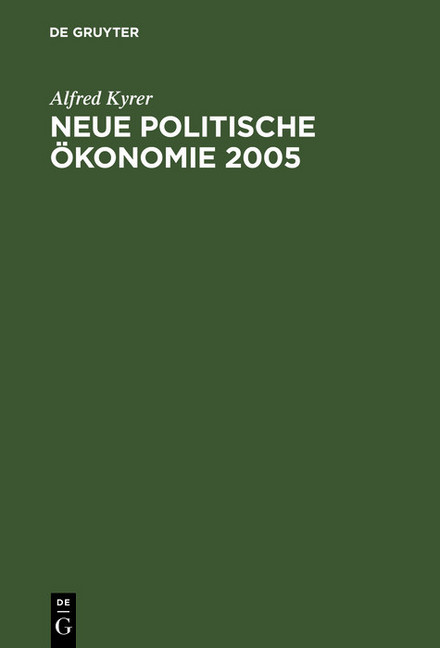 Neue Politische Ökonomie 2005 main product photo