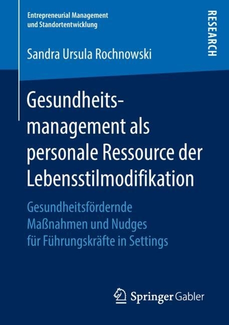 Gesundheitsmanagement als personale Ressource der Lebensstilmodifikation main product photo