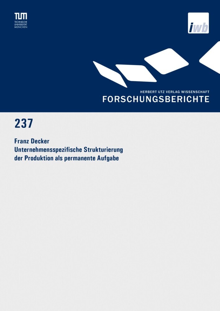 Unternehmensspezifische Strukturierung der Produktion als permanente Aufgabe main product photo