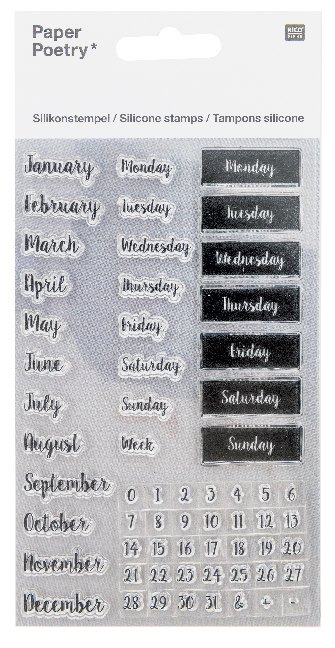Silikonstempel, Bullet Diary, Kalender, Handschrift main product photo