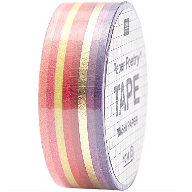 Tape, Bullet Diary, Streifen Rot/Gold main product photo
