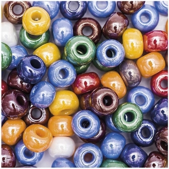 Glasperlen Opak, Multicolor Lüster