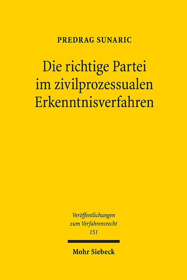 Die richtige Partei im zivilprozessualen Erkenntnisverfahren main product photo