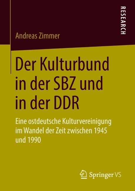 Der Kulturbund in der SBZ und in der DDR main product photo