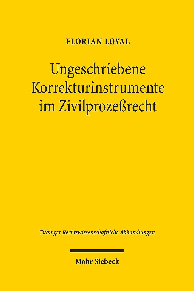 Ungeschriebene Korrekturinstrumente im Zivilprozeßrecht main product photo