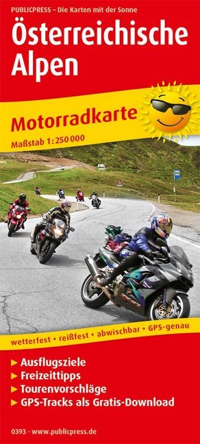 PUBLICPRESS Motorradkarte Österreichische Alpen main product photo