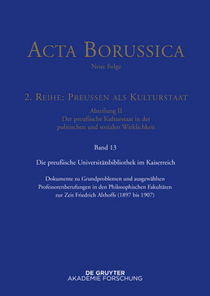 Preußische Universitätspolitik im Deutschen Kaiserreich
