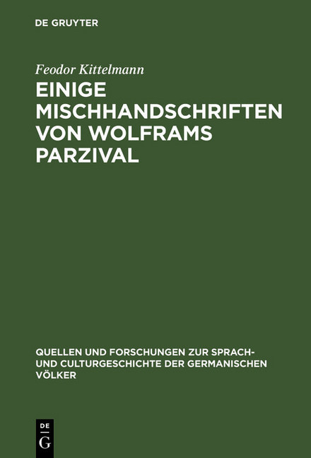 Einige Mischhandschriften von Wolframs Parzival main product photo