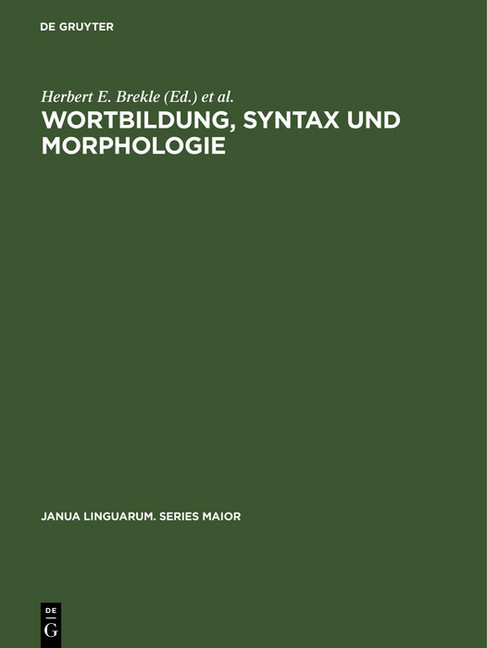 Wortbildung, Syntax und Morphologie main product photo