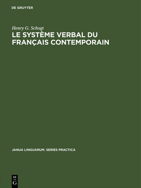 Le système verbal du français contemporain main product photo