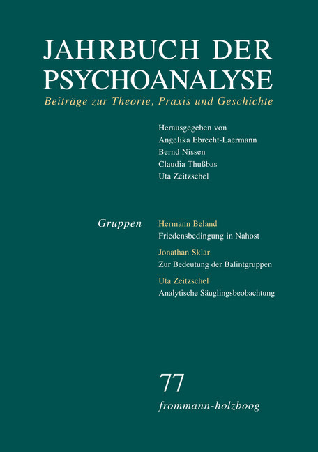 Jahrbuch der Psychoanalyse / Band 77: Gruppen main product photo