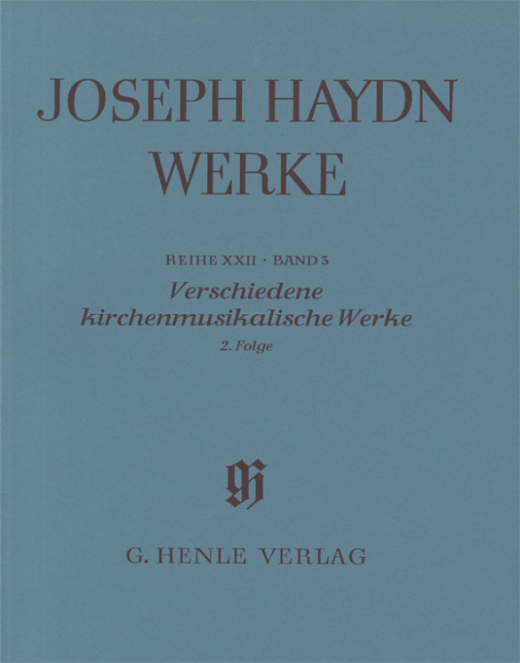 Haydn, Joseph - Verschiedene kirchenmusikalische Werke, 2. Folge. Kontrafakturen und Werke zweifelhafter Echtheit. Folge.2 main product photo