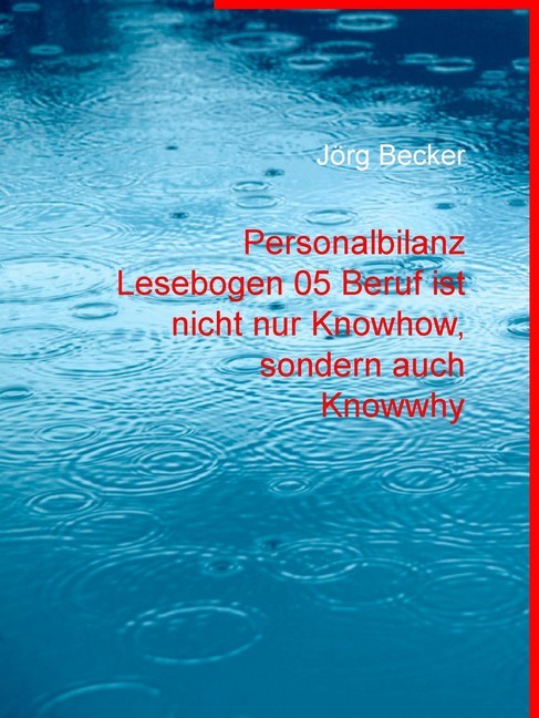 Personalbilanz Lesebogen 05 Beruf ist nicht nur Knowhow, sondern auch Knowwhy main product photo